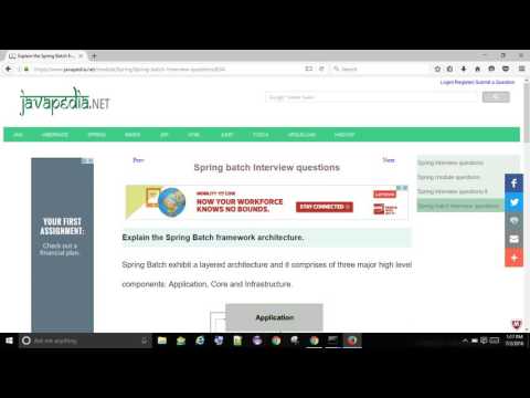 Explain the Spring Batch framework architecture. | javapedia.net
