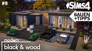 Modern Black & Wood Haus bauen 8 | Die Sims 4 Let's Build mit Tipps & Tricks