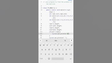 Java program to find the product of two matrices #javaprogram #codingguru #youtubeshorts 😎😎