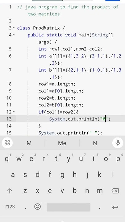 Java program to find the product of two matrices #javaprogram # ...