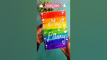 Diy diary without glue or scissors 🌈🤩 #shorts #shortvideo #diydiary