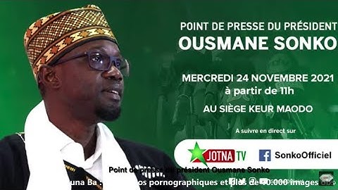 Direct  - Point de presse du président Ousmane Sonko