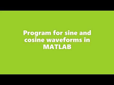 Program for sine and cosine waveforms in MATLAB