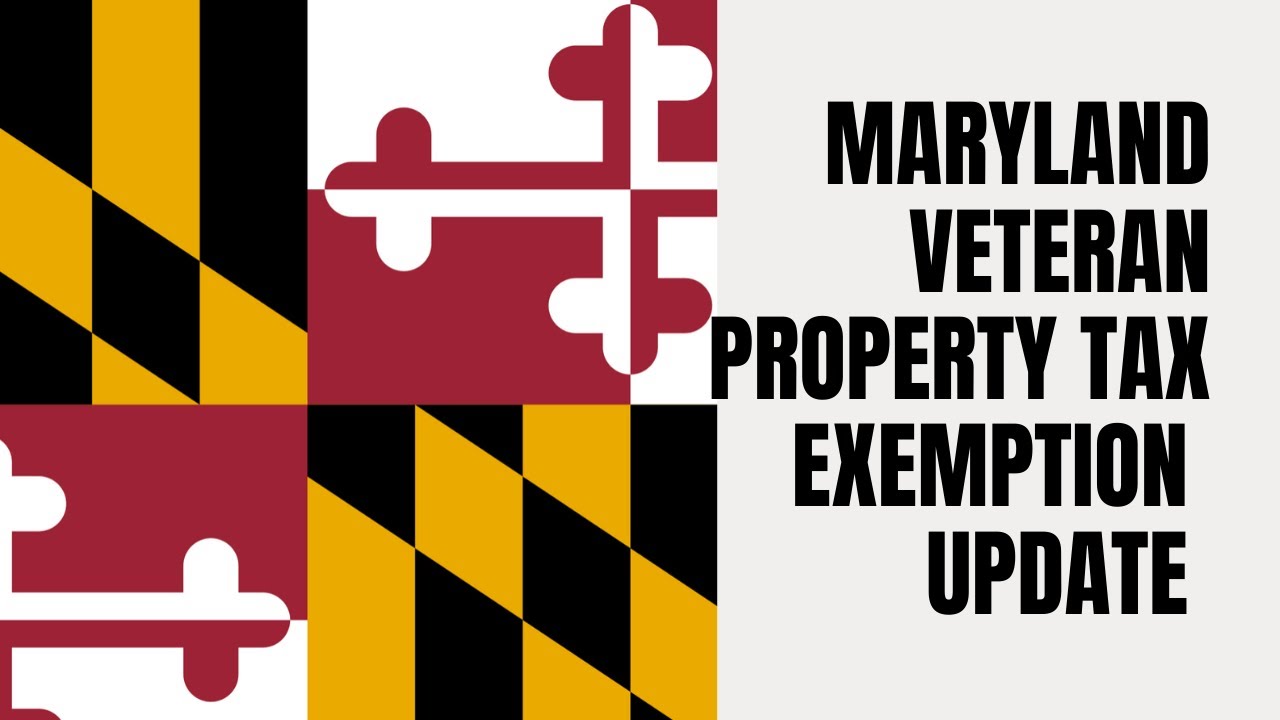 Maryland property tax exemption update YouTube