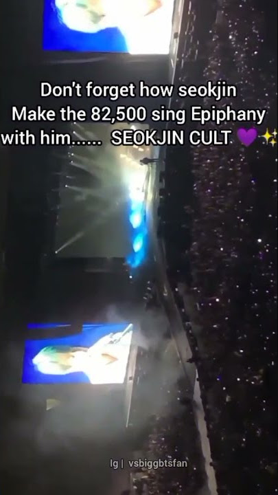 Seokjin made 82,500 army sing Epiphany ✨💜