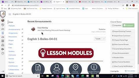 Adding a Teams Meeting to Canvas