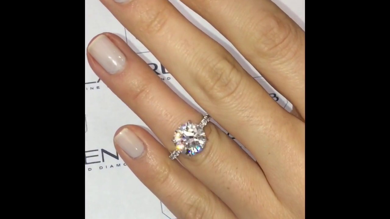 3 Carat Round Diamond Engagement Ring - Youtube