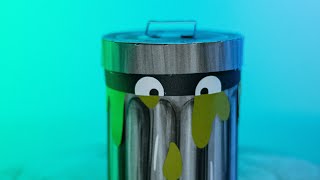 Scary Trash Bin HALLOWEEN Pringles box wrapper SVG tutorial DIY gift idea