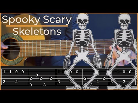 Spooky Scary Skeletons - Guitar Chord Chart - Capo 2nd