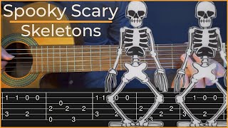 PDF Sample Spooky Scary Skeletons Simple Guitar guitar tab & chords by Simple Guitar Tabs.
