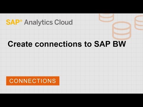 Create connections to SAP BW: SAP Analytics Cloud (2018.15.2)