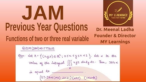 Function of two or three real variables (IIT-JAM (MS) 2021) (Q.ID.M(JAM)MSFTTRV15)