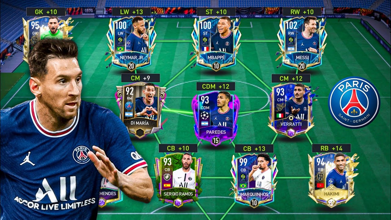 PSG ( Paris Saint-Germain ) - Best Ever Squad Builder! Ramos, Messi,  Neymar!! FIFA Mobile 22 