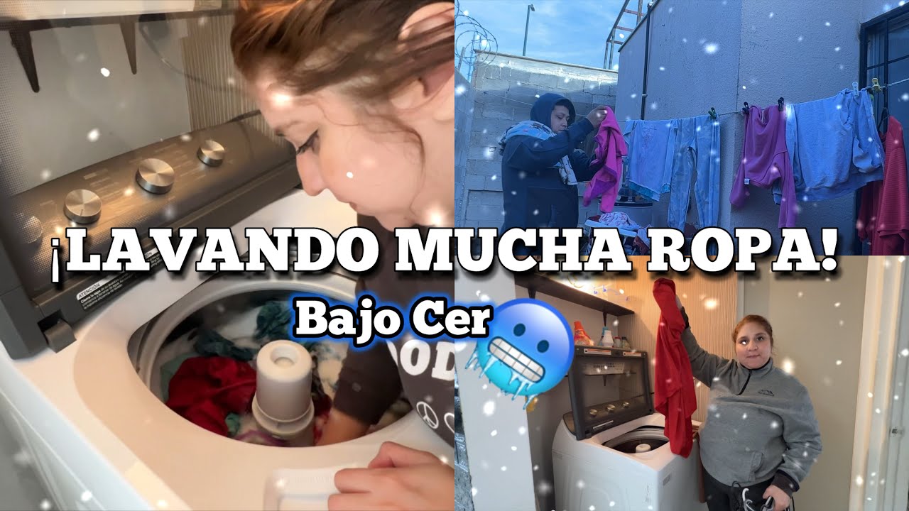 NEVÓ en Cd. Juárez ❄️ | Lavando ropa bajo cero 🧺