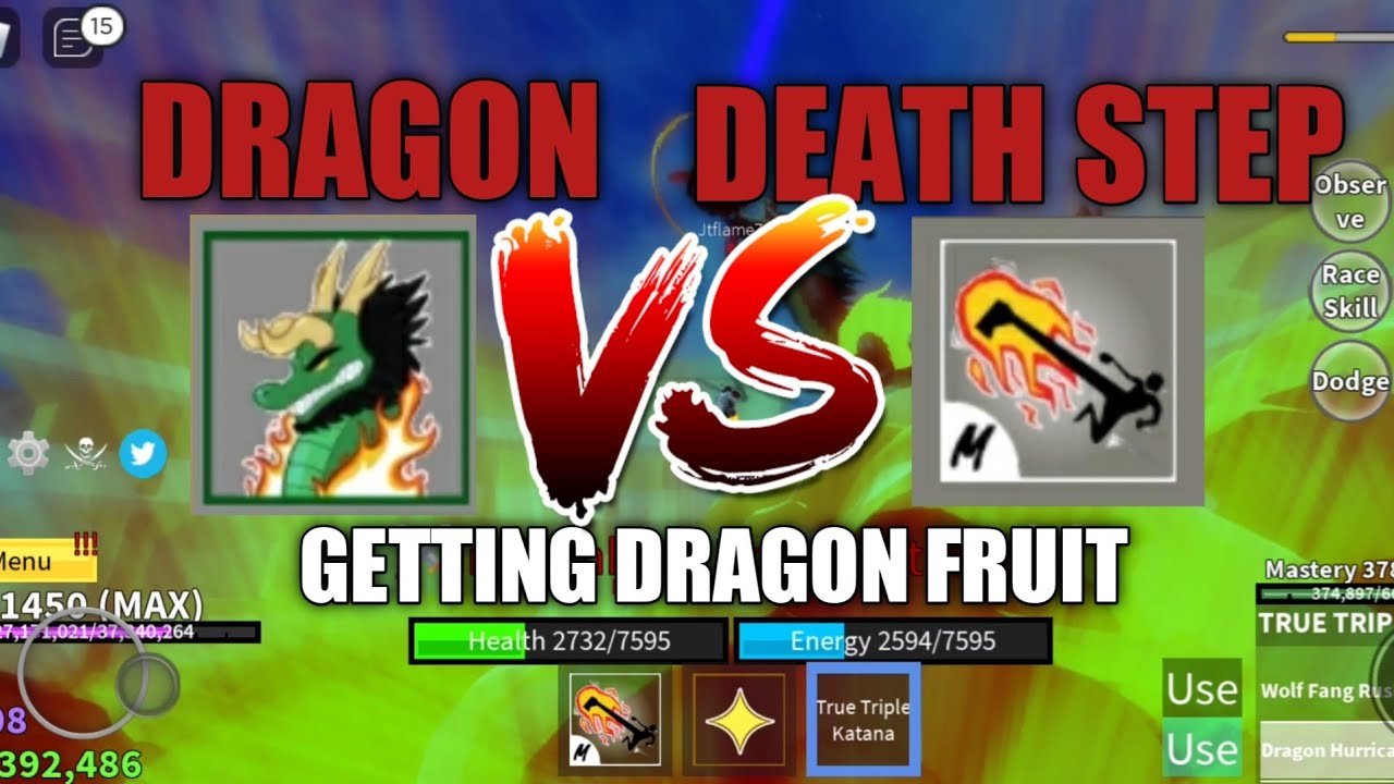 Getting The Dragon Fruit???? | Dragon Vs Death Step in Blox Fruit ...