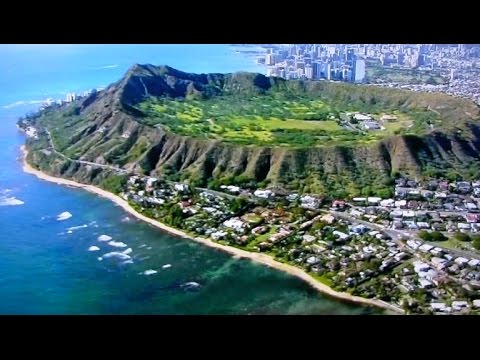ハワイ空撮!空から見るダイヤモンドヘッド!2015