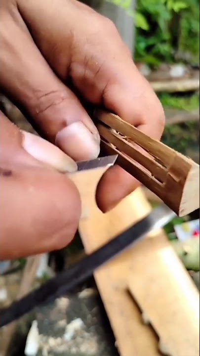 membuat ALAT MUSIK tradisional dari bambu #diy #craft #video #art #tutorial #shorts