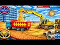 Building Big Bridge Construction 3D 🚧 Excavator &amp; Dump Truck Gameplay - Android Gameplay ❤️