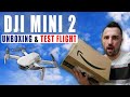 DJI Mini 2 Drone - UNBOXING & TEST FLIGHT - First Time Used