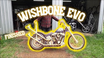 Harley Davidson Custom Wishbone Frame Evo Chopper Finished. Final Part