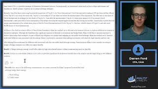 Private Markets - Constructed Response Set - Sana Saeed - CFA® Level III