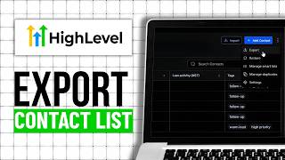 How To Export Contacts As Csv From Highlevel Crm (Step By Step) screenshot 3