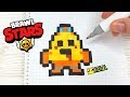 мини РОБО СПАЙК из BRAWL STARS РИСУНКИ ПО КЛЕТОЧКАМ -PIXEL ART