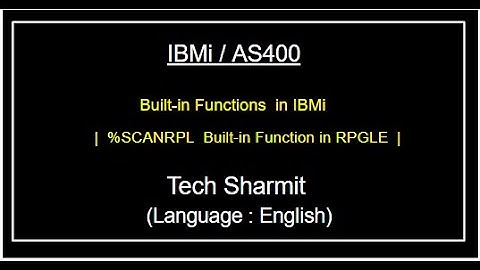 IBMi (AS400) %Scanrpl Built-in function | built in functions rpgle | as400 for beginners in English