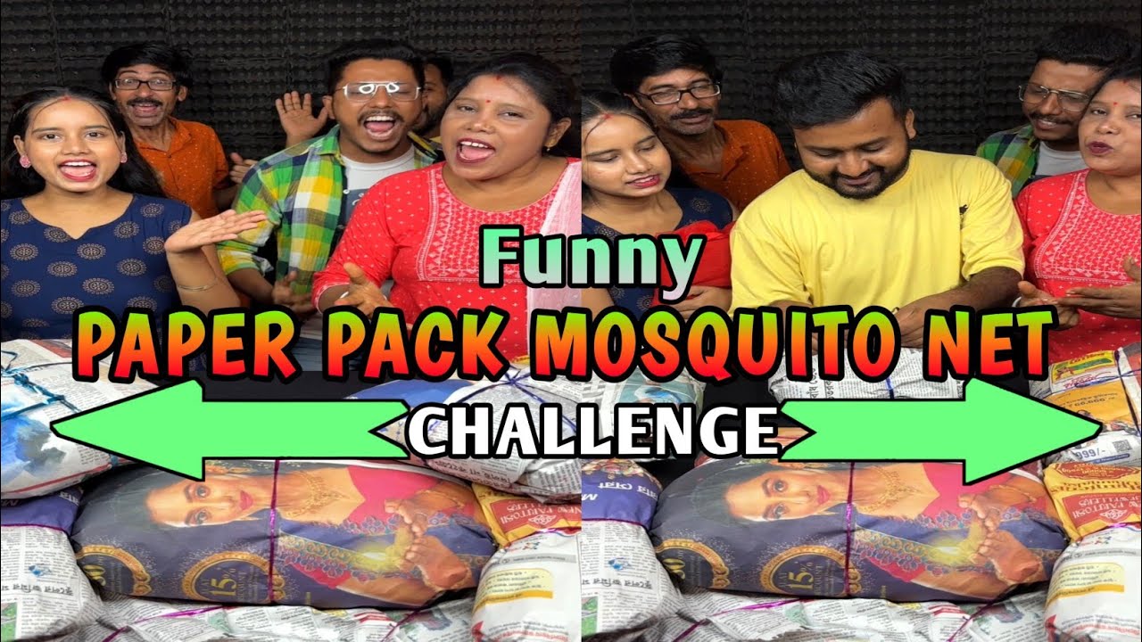 Premium Paper Pack Mosquito Net Taken Funny Challenge With Family