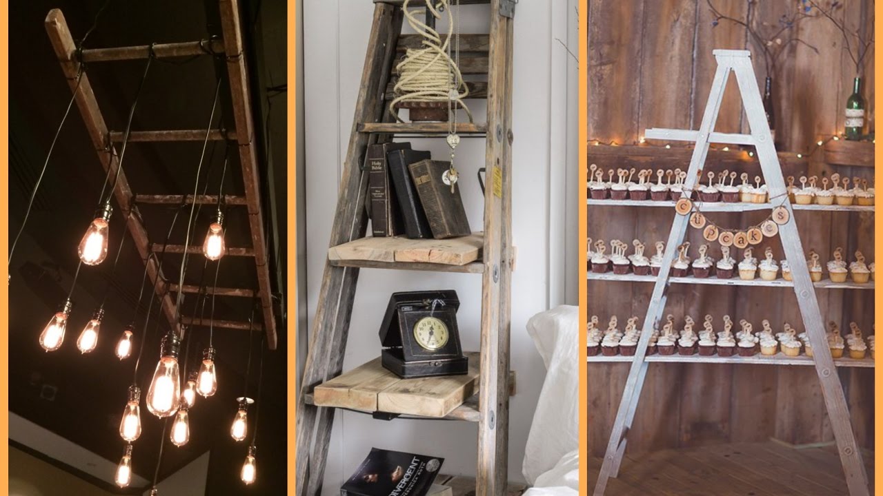 Diy Ladder Repurpose Ideas Recycled Home Decor Youtube