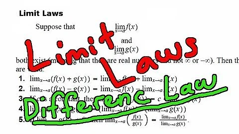 Limit Laws - Proof Difference Law