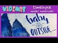 Winter Timelapse Watercolor | Vlogmas 2016