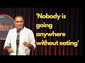 Listening  stand up comedy by rajasekhar mamidanna