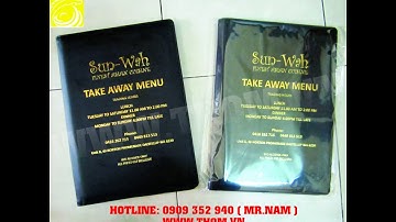 xưởng chuyên sản xuất bìa menu, sản xuất bìa giá rẻ, sản xuất bìa menu theo yêu cầu