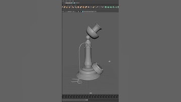 3D Modelling an Old Candlestick Telephone  | Autodesk Maya + Substance 3D Painter | #shorts