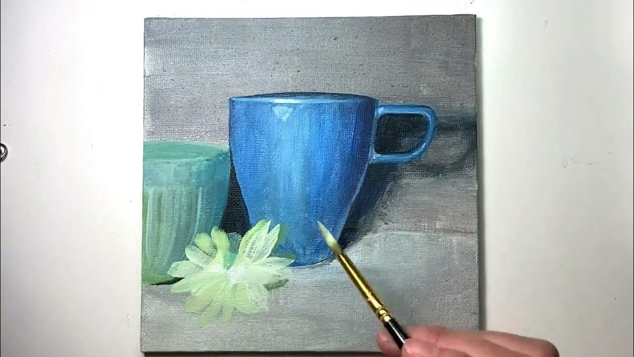Full Tutorial/ Still Life / Easy Acrylic Painting Tutorial For