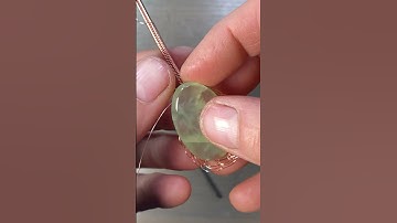 Viking Knit Wire Wrapped Cabochon Pendant Short