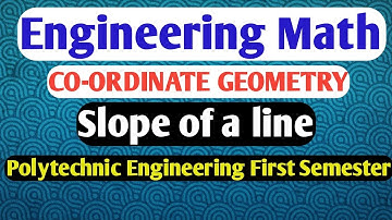 First Semester Polytechnic Math || Slope of a Line || CO-ORDINATE GEOMETRY||