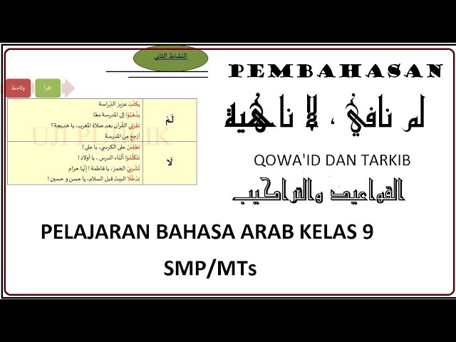 Soal Bahasa Arab Mts Kelas 9 Tentang La Nahiyah