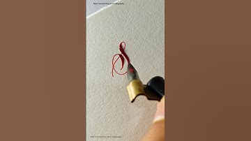 How to write letter S in Calligraphy #shorts