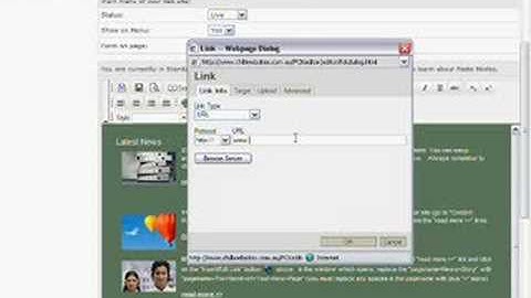 Setting Up a Link to Another Website