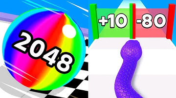 Ball Run 2048 VS Snake Run Race IOS Android PST Gameplay