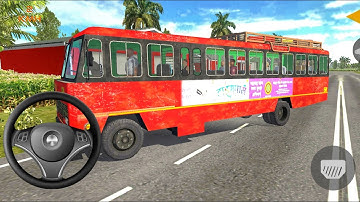 Indian Sleeper Bus Simulator | Village Route Bus Driving Games - Bus Game Android Gameplay