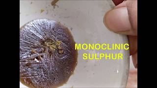 Make Monoclinic sulphur or Prismatic sulphur or Beta sulphur