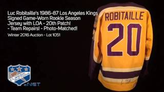 Career Overview Luc Robitaille's 1986-87 Los Angeles Kings Signed Game-Worn Rookie Season Jersey with LOA