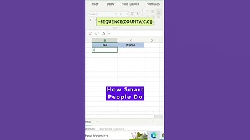 Auto Serial Numbers in Excel #shorts