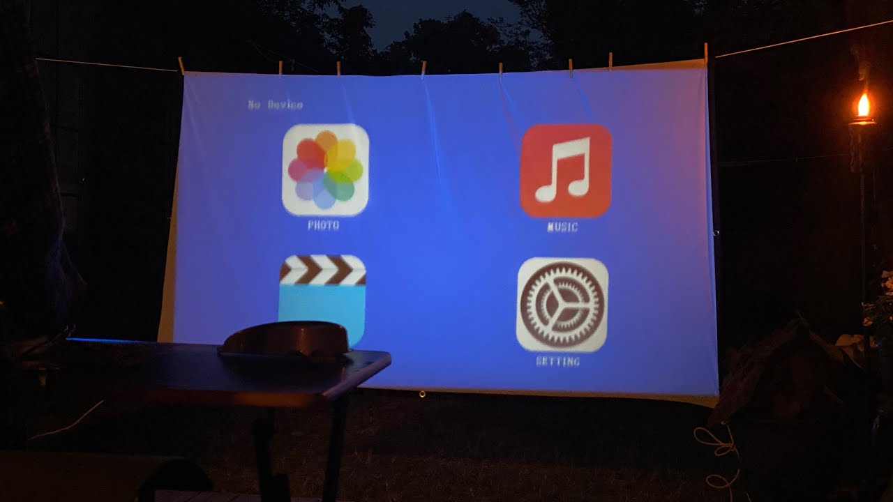 Outdoor movie projector