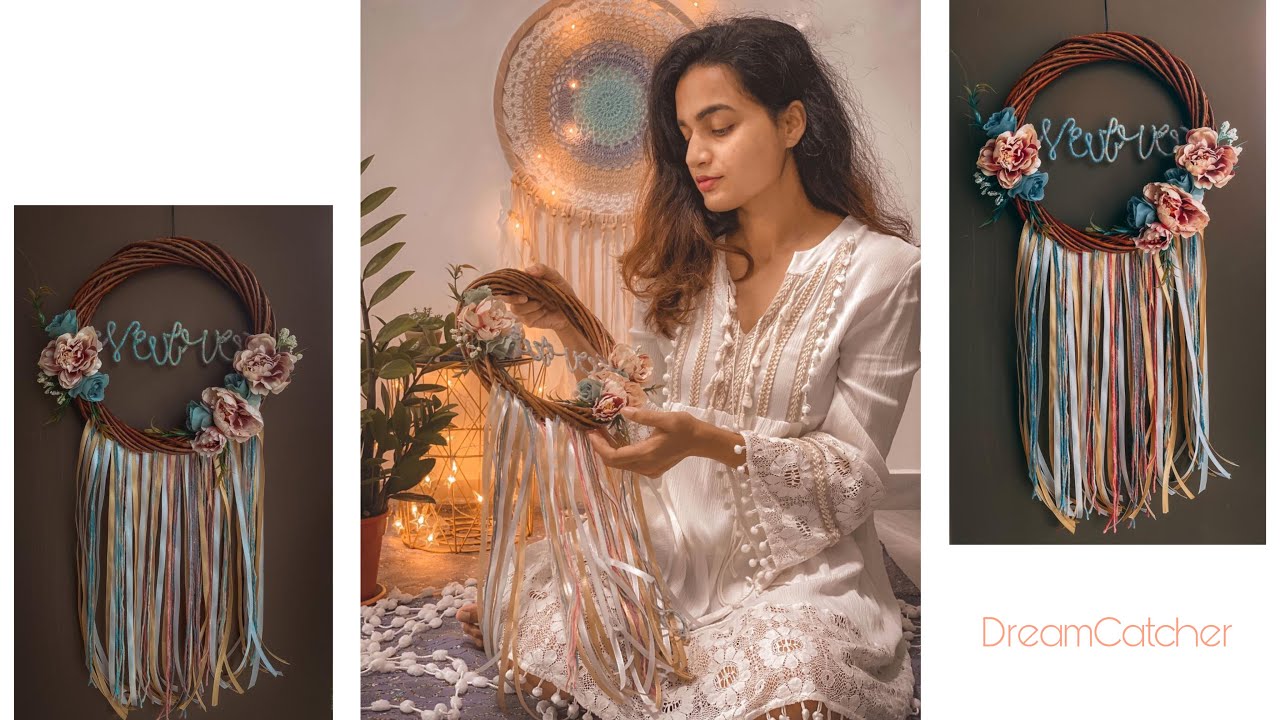 DIY Dreamcatcher || Floral Dreamcatcher with Name || Gift Ideas || Dreamcatcher tutorial