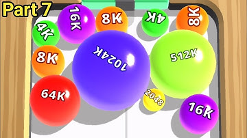 2048 Merge Balls (1024k, 2048k ASMR Gameplay Part 07) Math Games, Max Level