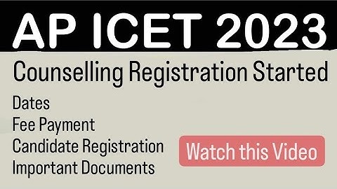 AP ICET 2023 Counselling Notification Released | AP ICET Counselling 2023 | AP ICET 2023 Updates